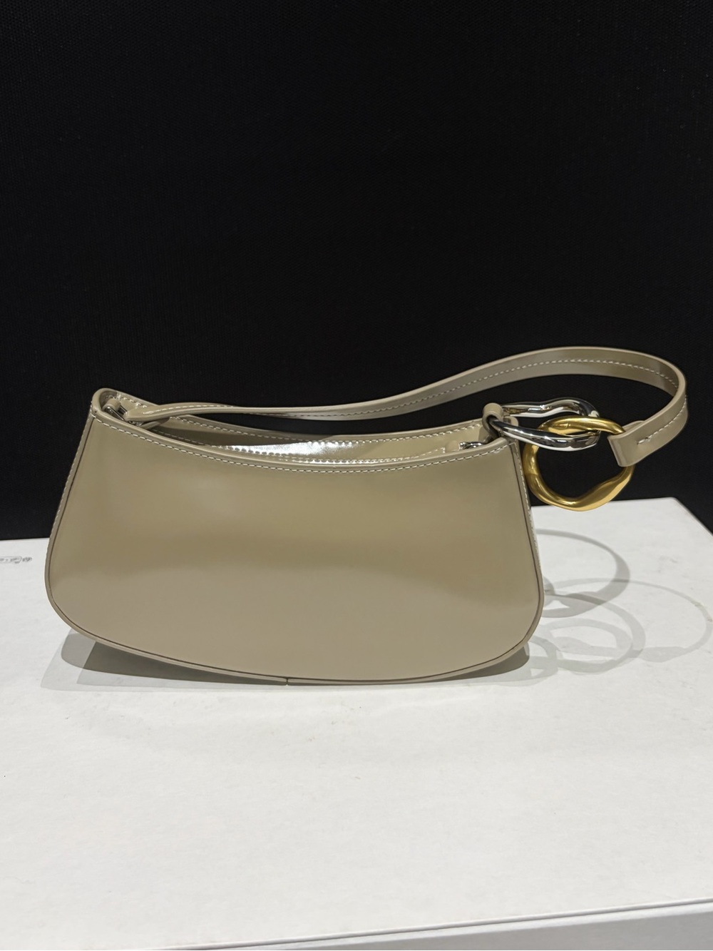 Staud Ollie Leather Shoulder Bag in Mink